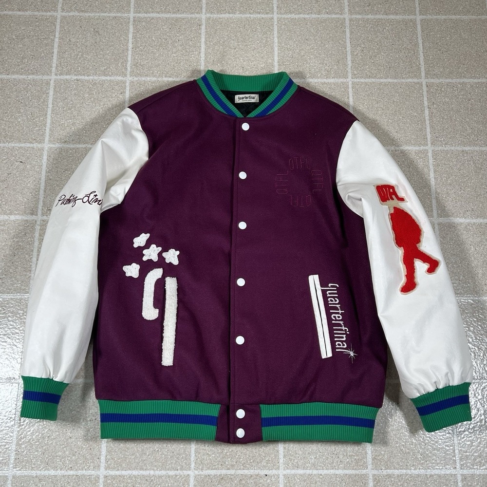 Quarter Final Variety Bomber Jacket Streetwear Skate Surf Size M